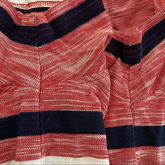 Tommy Hilfiger Polo Red White Black Stripes Cotton Golf Shirt Large L Preppy - Picture 10 of 12